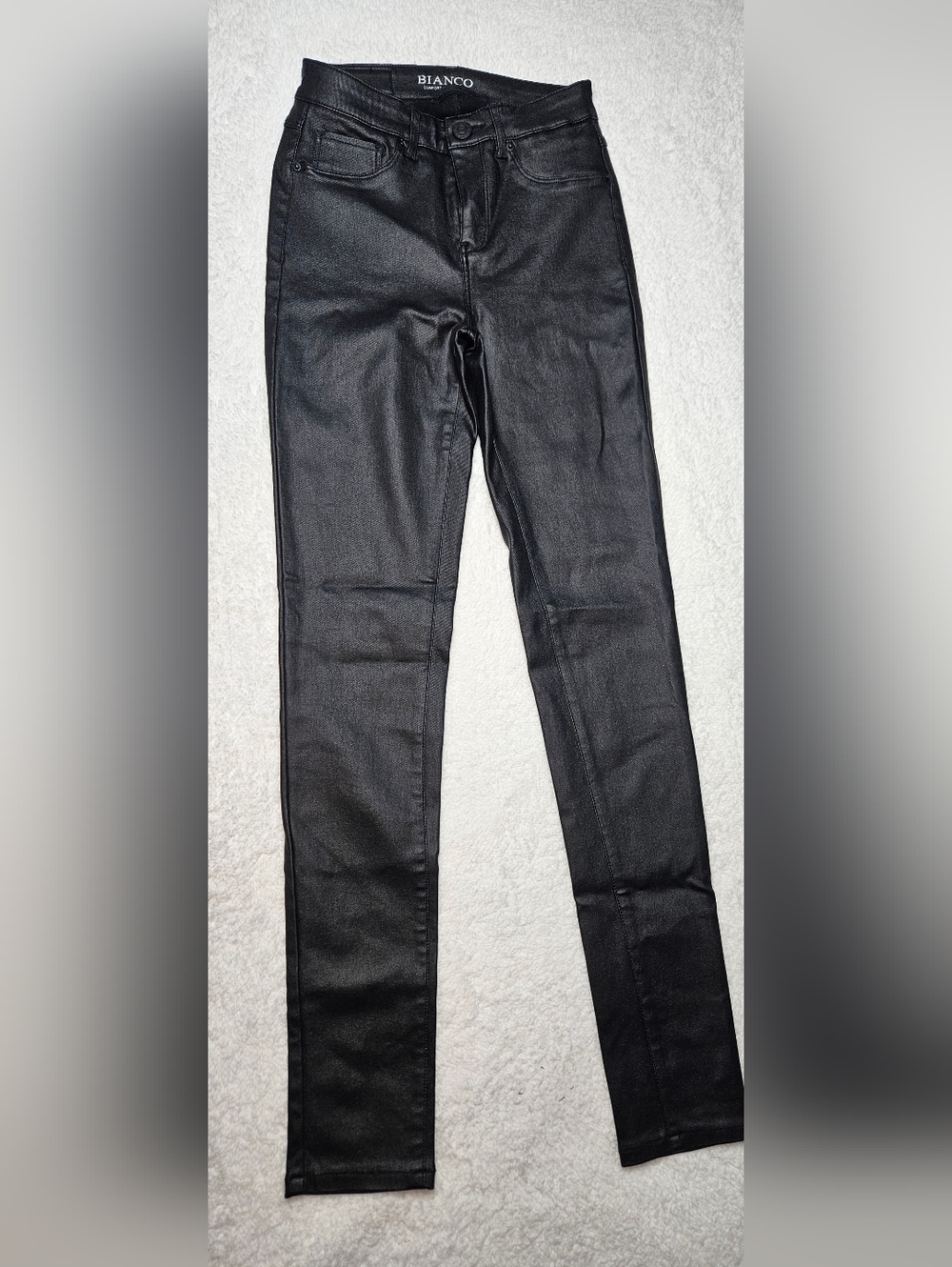 Bianco Black Coated Skinny Jeans